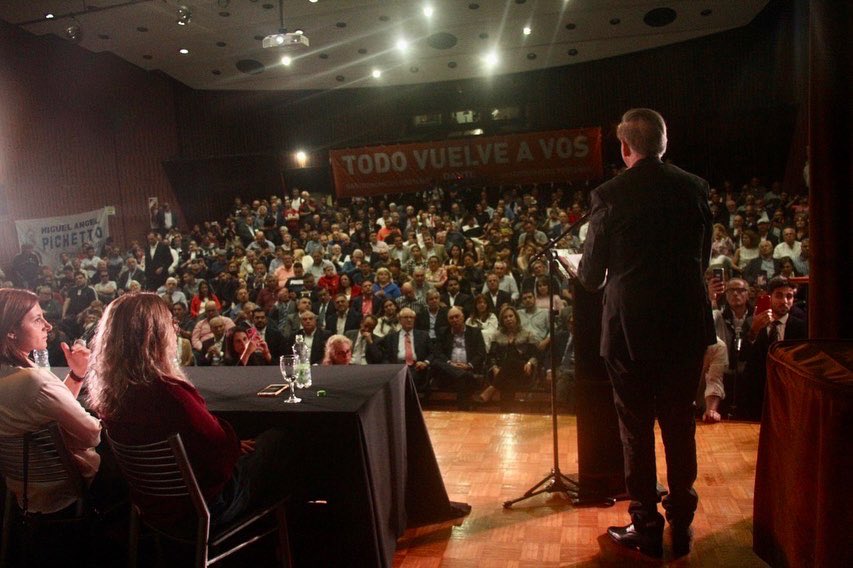 Miguel Ángel Pichetto, durante el lanzamiento de su candidatura.