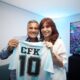 Cristina Kirchner junto al campeón de México 86 Héctor Enrique.