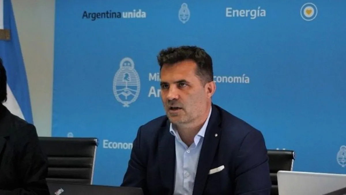 El exsecretario de Energía de la Nación, Darío Marínez durante una conferencia de prensa.
