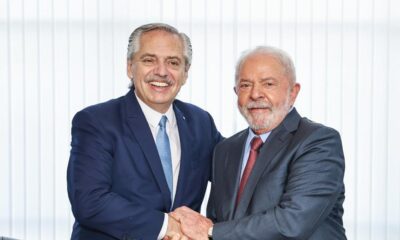 El presidente argentino, Alberto Fernández, y su par brasilero Lula da Silva, tras la reuinión bilaterial que mantuvieron en Brasilia.