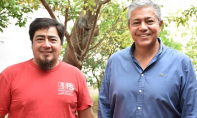 Rolando Figueroa junto al dirigente Socialista neuquino Sergio Daniel Silva.