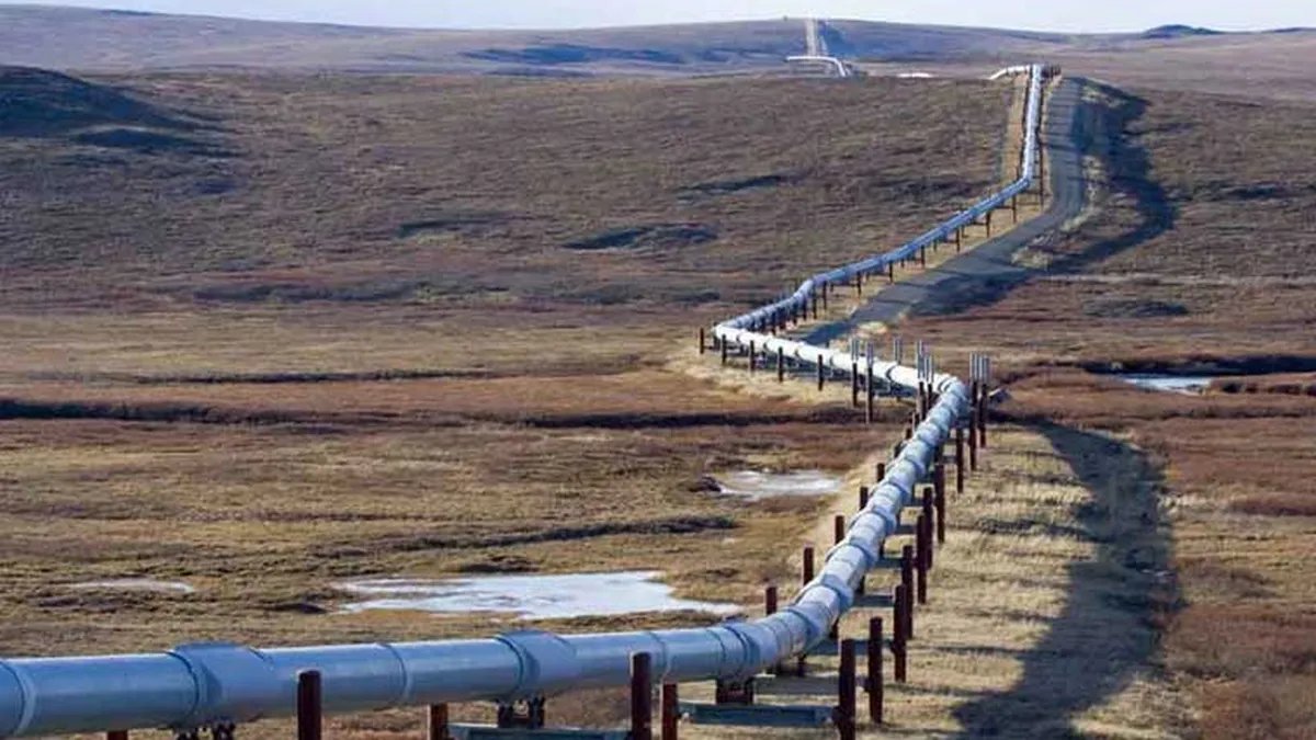 Un tramo del oleoducto trasandino.