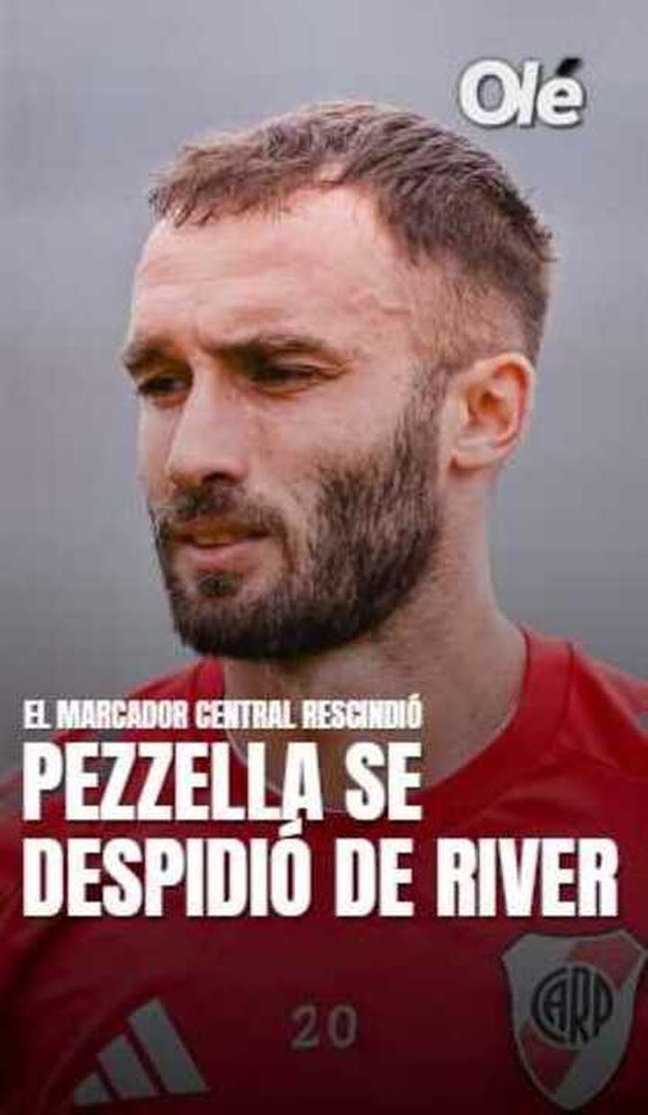 Germán Pezzella rescindió su contrato con River Plate