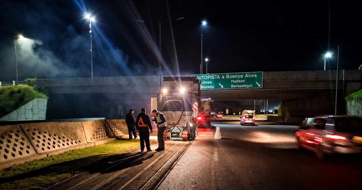 Provincia inicia obra de nueva bajada en Autopista La Plata-Buenos Aires
